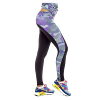 Лосины с принт. вставкой ProFit lp.011 (фиолет. кам)