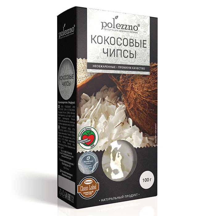 Кокосовые чипсы Polezzno (100 гр)