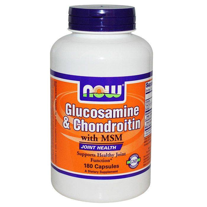 NOW Glucosamine & Chondroitin with MSM (180 капс)