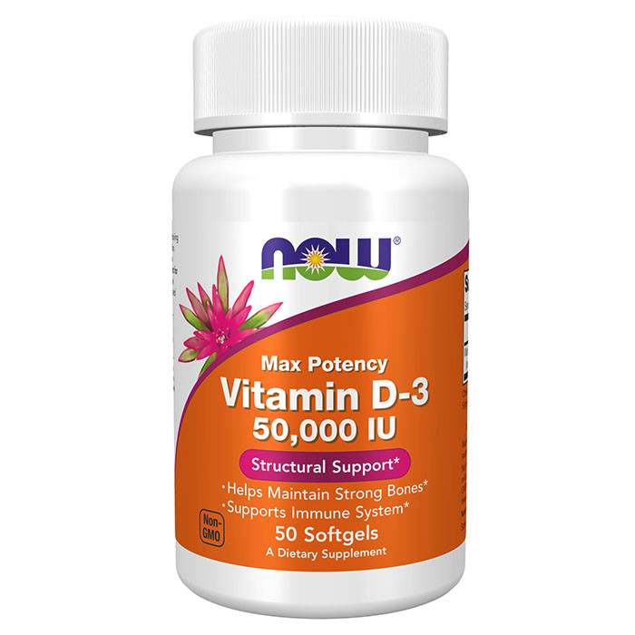 NOW Vitamin D-3 50000 IU 50 гель-капс
