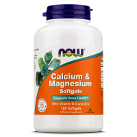 NOW Calcium &amp; Magnesium with Vit.D-3 and Zinc 120 гель-капс