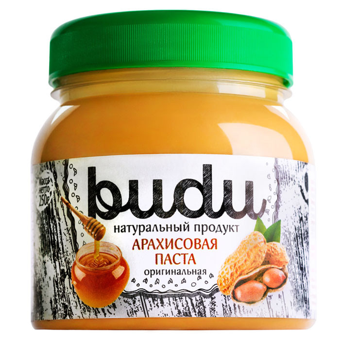 Арахисовая паста BUDU Оригинальная с мёдом (250 гр)