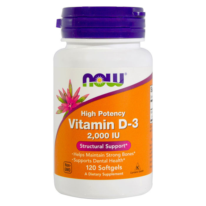 NOW Vitamin D-3 2000 IU 120 гель-капс