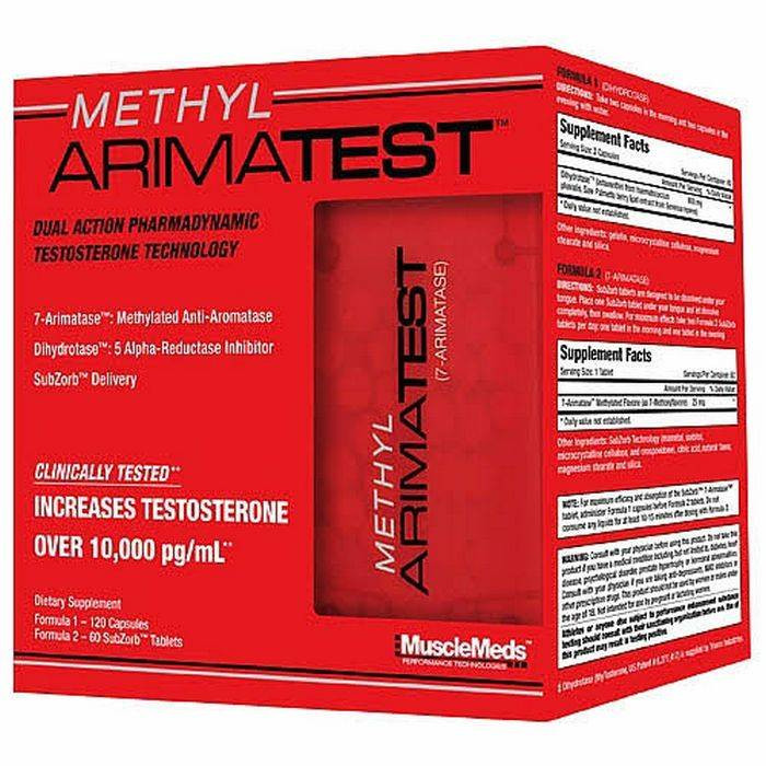 MuscleMeds Methyl Arimatest (120 капс+60 таб)