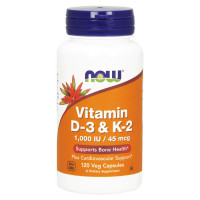 NOW Vitamin D-3 &amp; K-2 120 капс