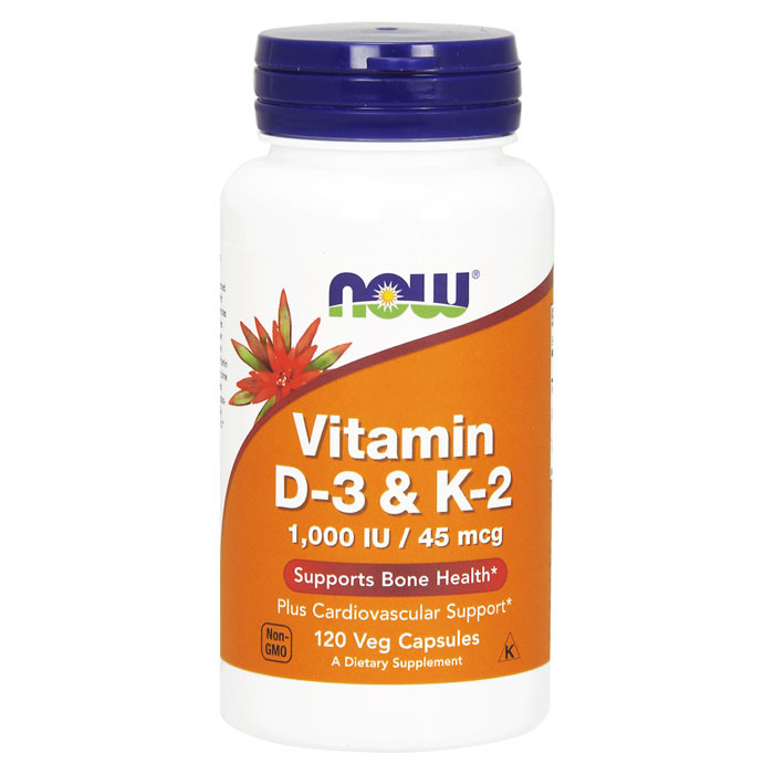 NOW Vitamin D-3 & K-2 120 капс