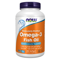 NOW Omega-3 Fish Oil 200 гель-капс