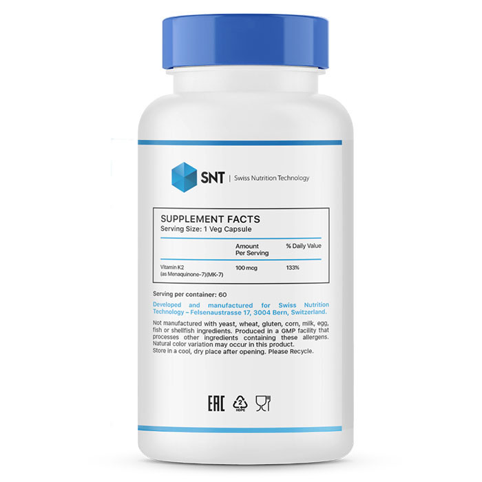 SNT Vitamin K-2 MK-7 100 мкг 60 капс
