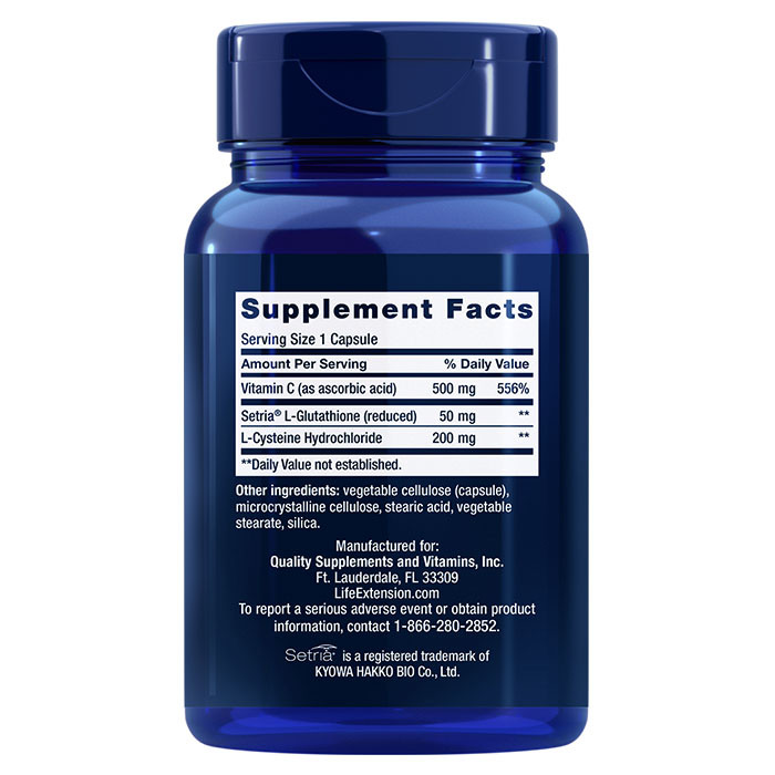 Life Extension Glutathione, Cysteine & C 100 капс