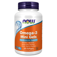 NOW Omega-3 Mini Gels 180 гель-капс