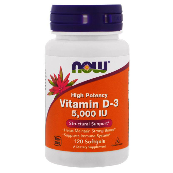 NOW Vitamin D-3 5000 IU 120 гель-капс