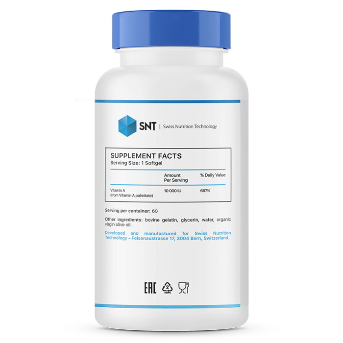 SNT Vitamin A 10000 IU 60 гель-капс