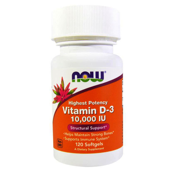 NOW Vitamin D-3 10000 IU 120 гель-капс
